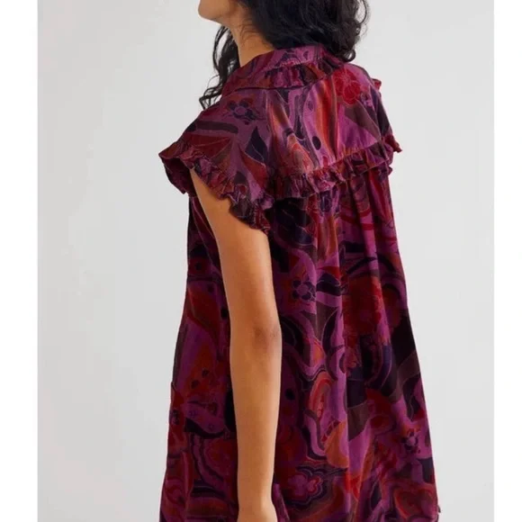 Free People Sunny days shirt dress L - Picture 2 of 4